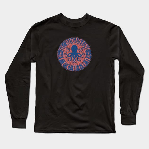 St. Augustine, Florida, with Octopus Long Sleeve T-Shirt by jcombs